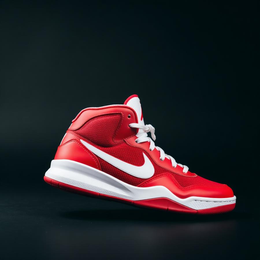 Nike Rally Court Mid in Red / White
